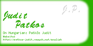 judit patkos business card