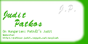 judit patkos business card